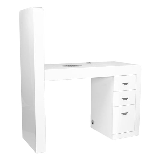 Kosmetický pult 310 s kazetovým absorbérem, bílý, levý