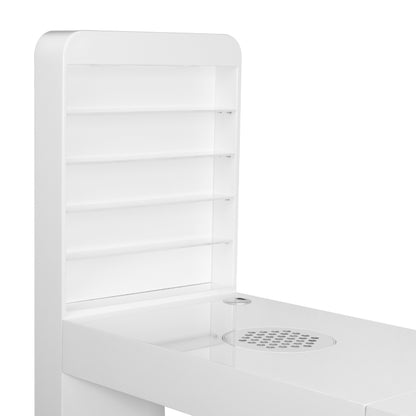Kosmetický pult 310 s kazetovým absorbérem, bílý, levý