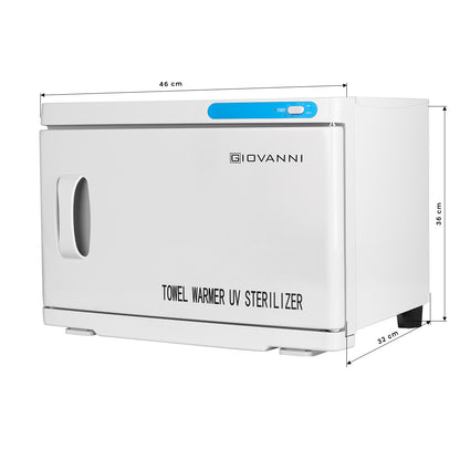 Ohřívač ručníků s UV-C sterilizátorem, 16L, bílý