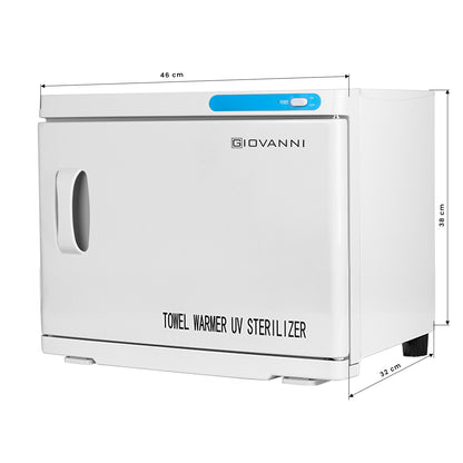 Ohřívač ručníků s UV-C sterilizátorem, 23L, bílý