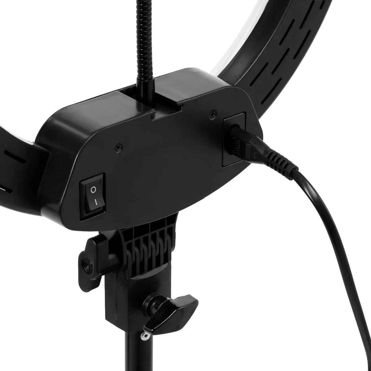 Kruhové LED světlo 13" 36W se stojanem, černé
