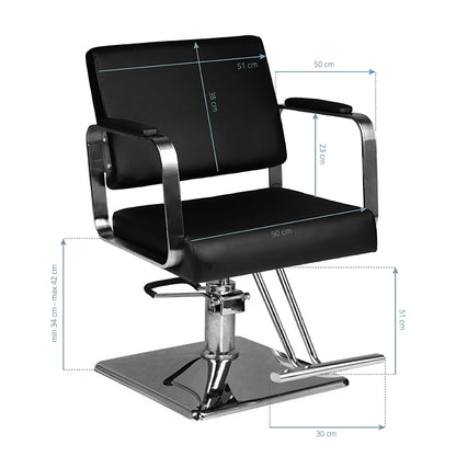 Kadeřnické křeslo Hair System HS202 černé