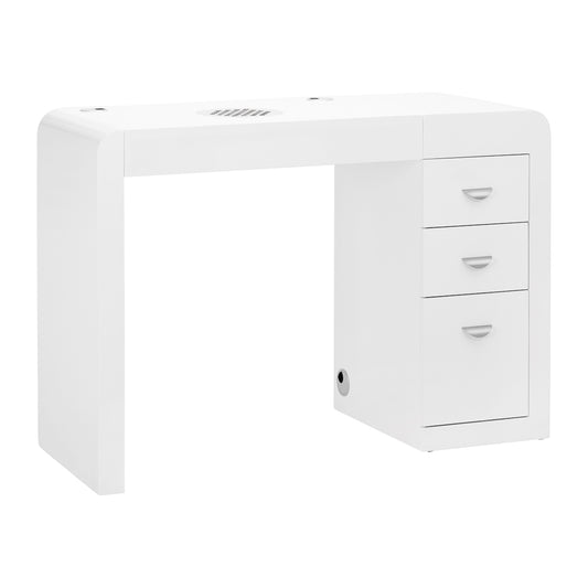 Kosmetický pult 312 s kazetovým absorbérem, bílý, levý 
