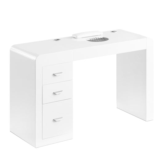 Kosmetický pult 312 s kazetovým absorbérem, bílý, pravý 