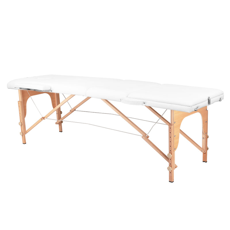 Komfort Activ Fizjo wooden foldable massage table, 3 segments, white