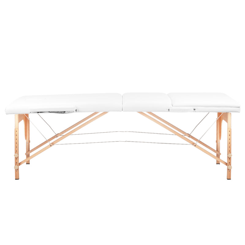 Komfort Activ Fizjo wooden foldable massage table, 3 segments, white