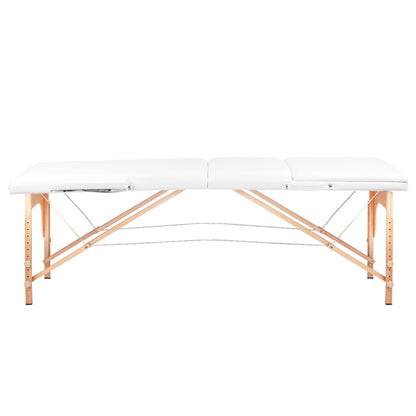 Komfort Activ Fizjo wooden foldable massage table, 3 segments, white