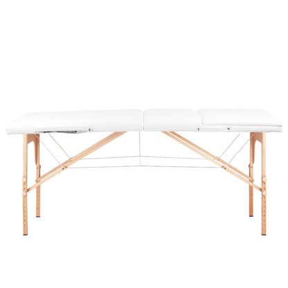 Komfort Activ Fizjo wooden foldable massage table, 3 segments, white