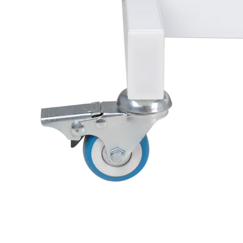 Hydraulic cosmetic chair. Basic 210 white on wheels