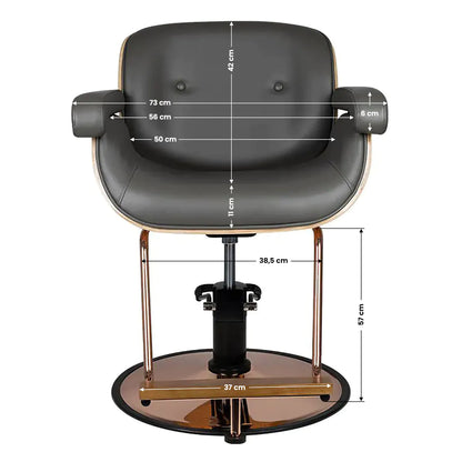 Gabbiano hairdressing chair gray venice