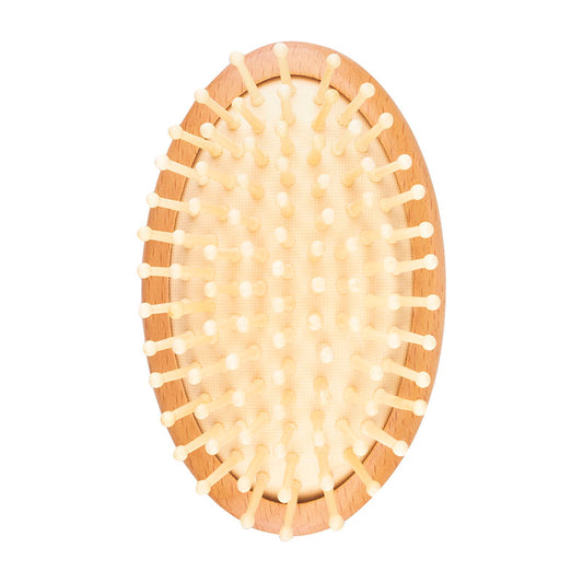 Mini dřevěný kartáč na vlasy