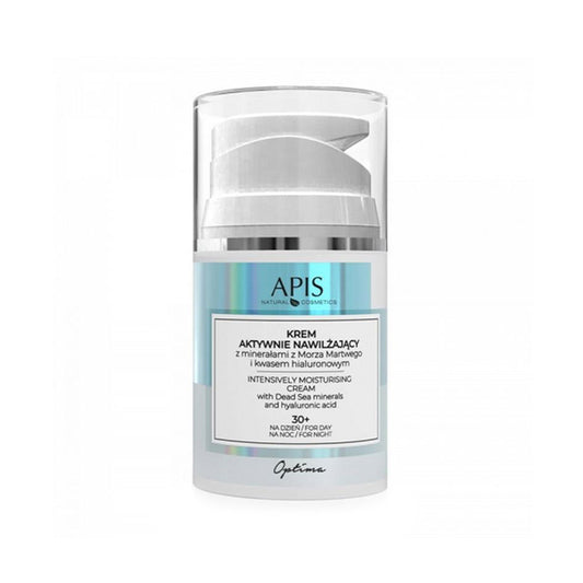 Apis optima, actively moisturizing cream with dead sea minerals and hyaluronic acid, day and night 30+, 50 ml