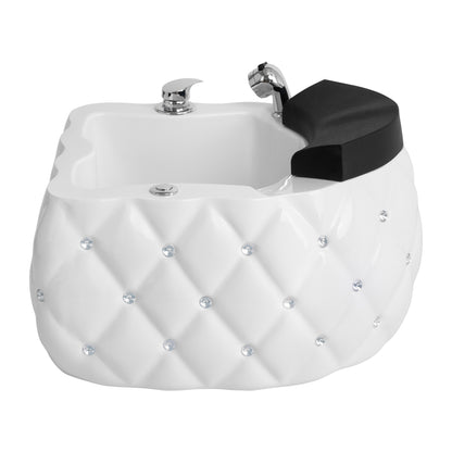 Diamond pedicure tray with hydromassage