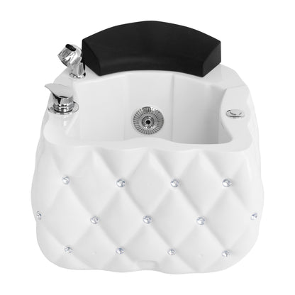 Diamond pedicure tray with hydromassage