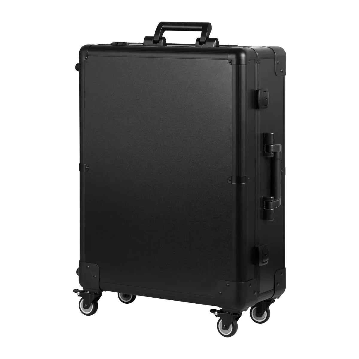Portable case with black speakers