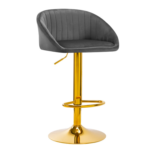 4Rico Bar stool QS-B16G, gray velvet