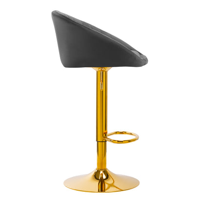 4Rico Bar stool QS-B16G, gray velvet