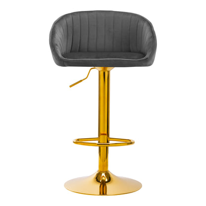 4Rico Bar stool QS-B16G, gray velvet