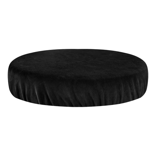 Black velvet stool cover