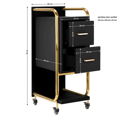 Gabbiano Friseurhelfer Solo Gold – Schwarz