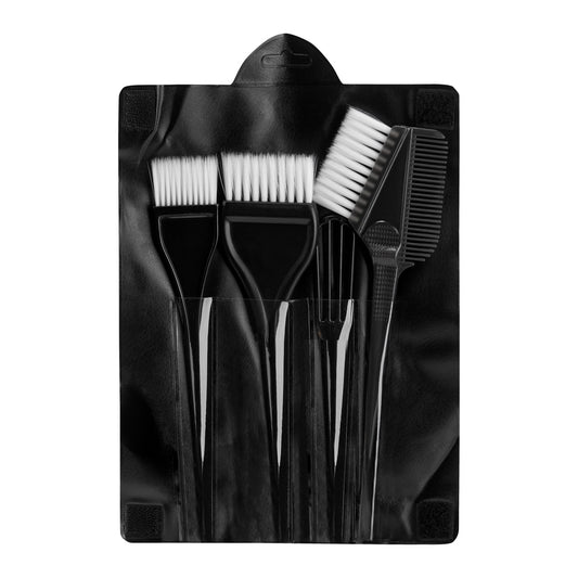 A set of brushes for applying paints
