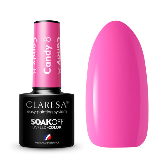 CLARESA CANDY 8 hybrid varnish -5g