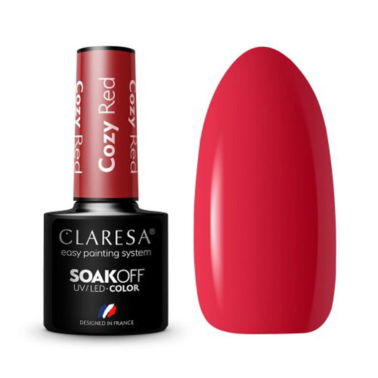 CLARESA COZY RED hybrid varnish -5g