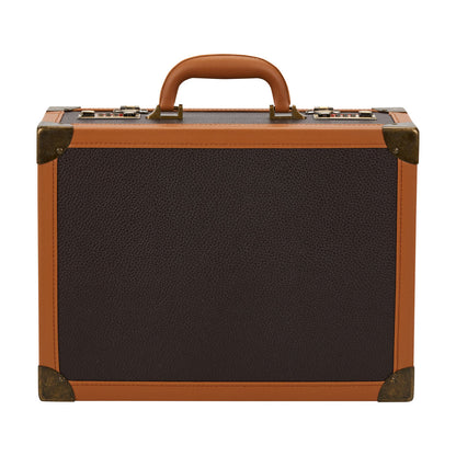 Brown barber suitcase