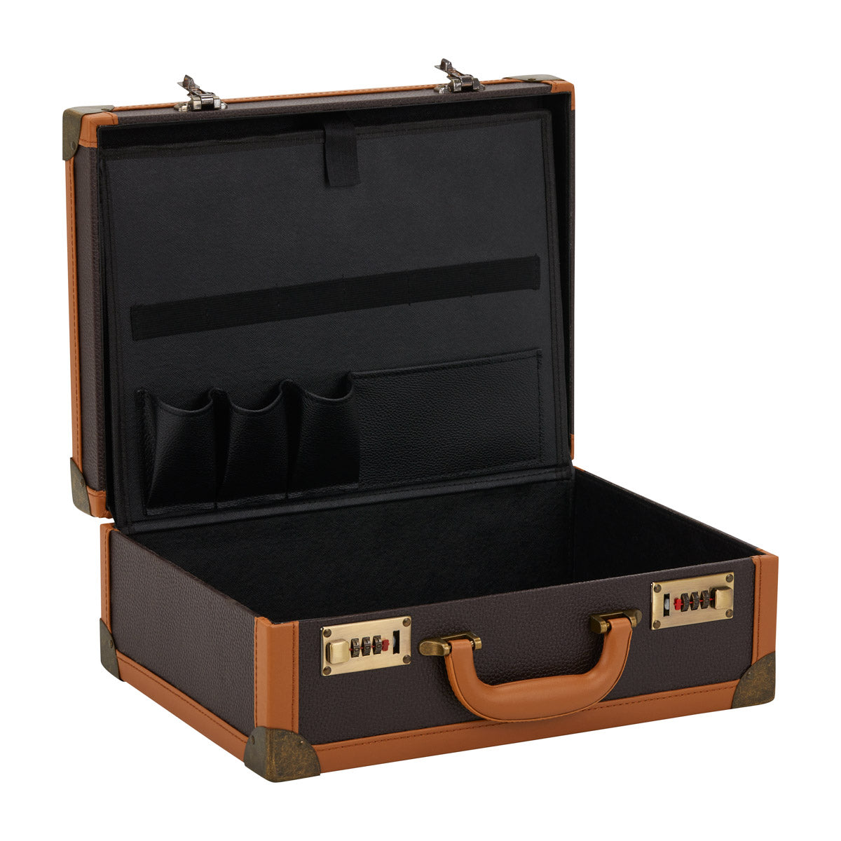 Brown barber suitcase