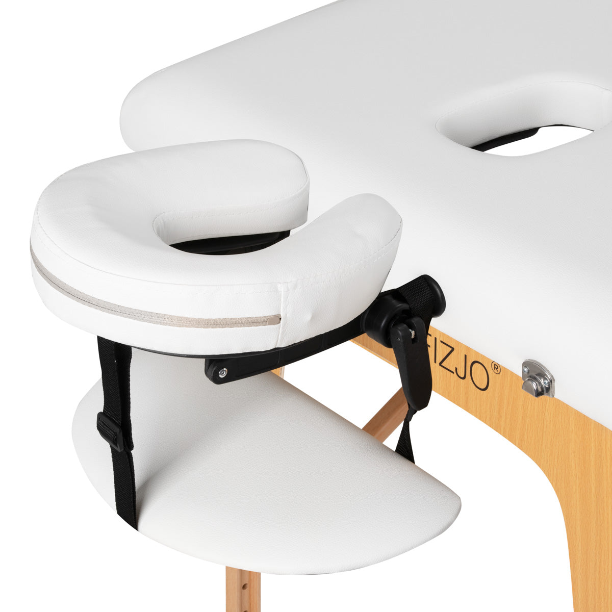 Komfort Activ Fizjo Lux wooden foldable massage table, 3 segments, 190x70, WHITE