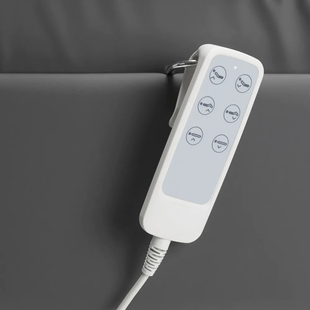 SILLON Lux 273b elektrische Kosmetikliege, 3 Motoren grau, grauer Unterbau