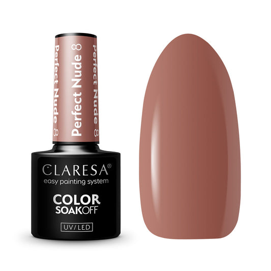 CLARESA PERFECT NUDE 8 hybrid nail polish -5g