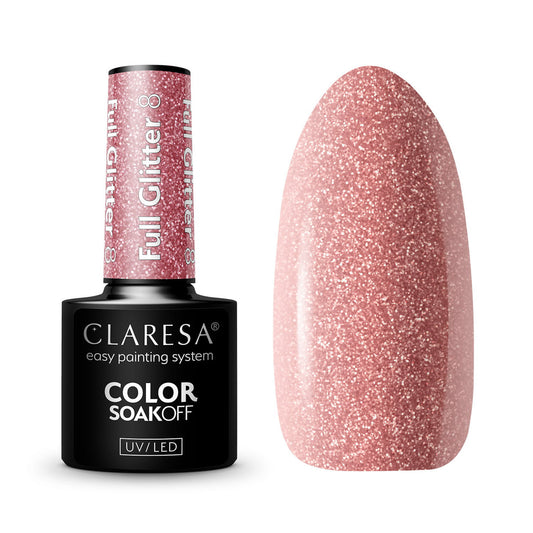 CLARESA Hybrid varnish FULL GLITTER 8 -5g