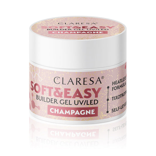 Claresa stavební gel Soft&amp;Easy gel champagne 45g