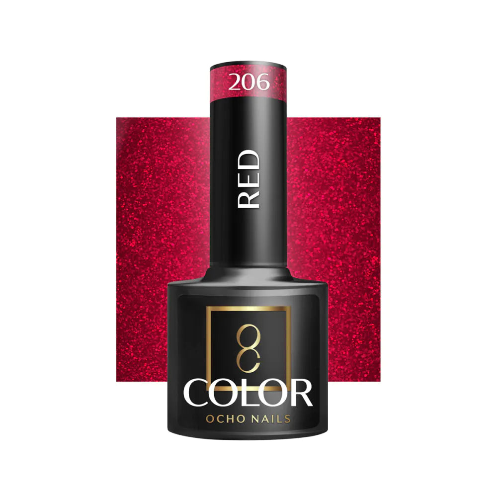 OCHO NAILS Hybrid-Nagellack Rot 206 - 5 g