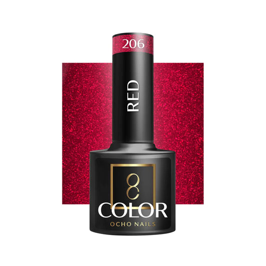 OCHO NAILS Hybrid-Nagellack Rot 206 - 5 g