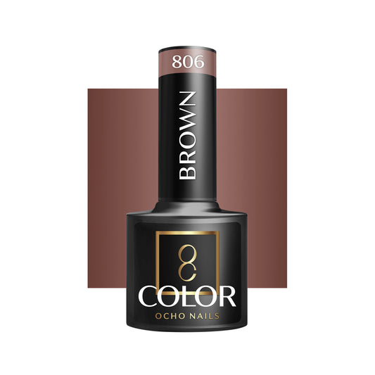OCHO NAILS Hybridní lak na nehty hnědý 806 -5 g