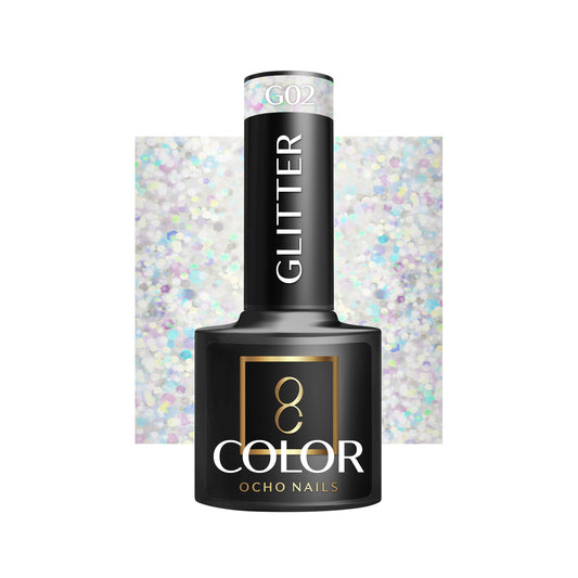 OCHO NAILS Glitter hybridní lak na nehty G02 -5 g
