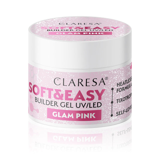 Claresa Soft&amp;Easy stavební gel glam růžový 90g
