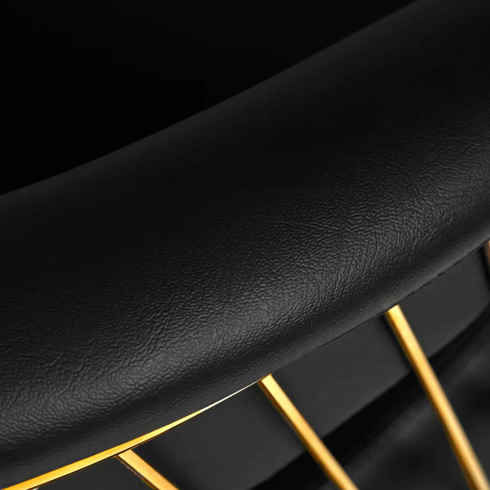 Kadeřnické křeslo Hair System Lile zlato-černé