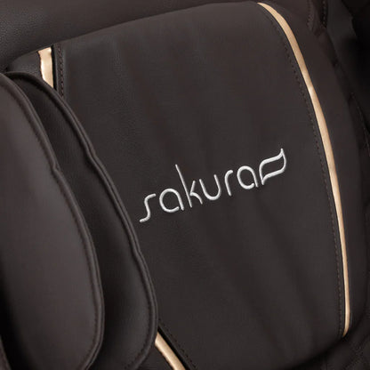 Masážní křeslo Sakura 306A dřevěné kožené