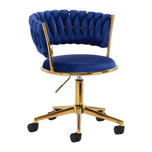 4Rico swivel chair QS-GW01G navy blue velvet