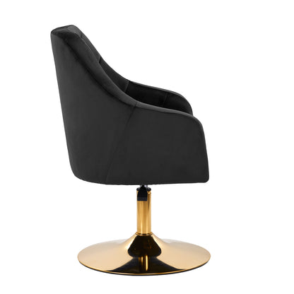 4Rico swivel armchair QS-BL14G velvet black