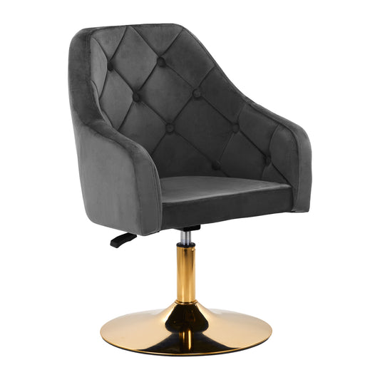 4Rico swivel armchair QS-BL14G, gray velvet