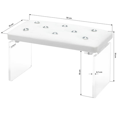 Momo Diamond Velor Ecru manicure support