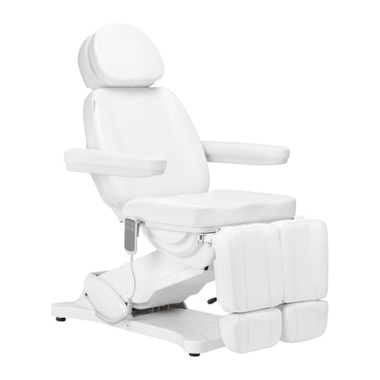 Elektrické kosmetické křeslo SILLON CLASSIC se 2 pedi motory, bílé 