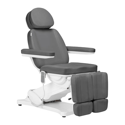 Elektrické kosmetické křeslo SILLON CLASSIC se 2 pedi motory, šedé 