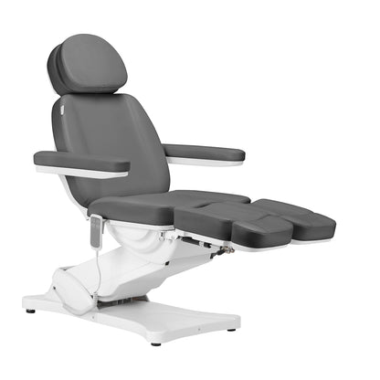 Elektrické kosmetické křeslo SILLON CLASSIC se 2 pedi motory, šedé 