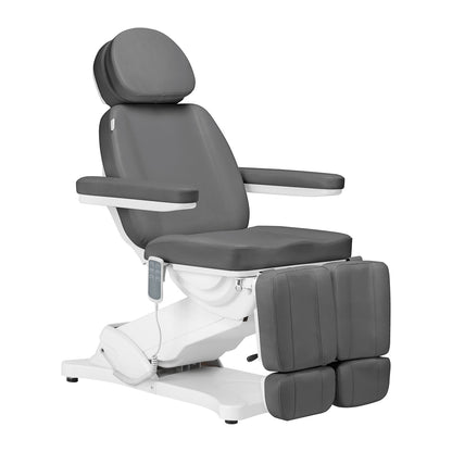 Elektrické kosmetické křeslo SILLON CLASSIC, 3 motory, s kolébkou pro pedi, šedé 