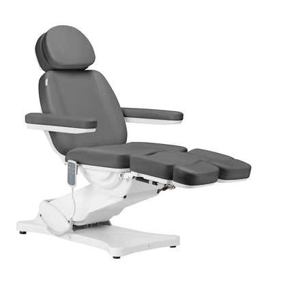Elektrické kosmetické křeslo SILLON CLASSIC, 3 motory, s kolébkou pro pedi, šedé 